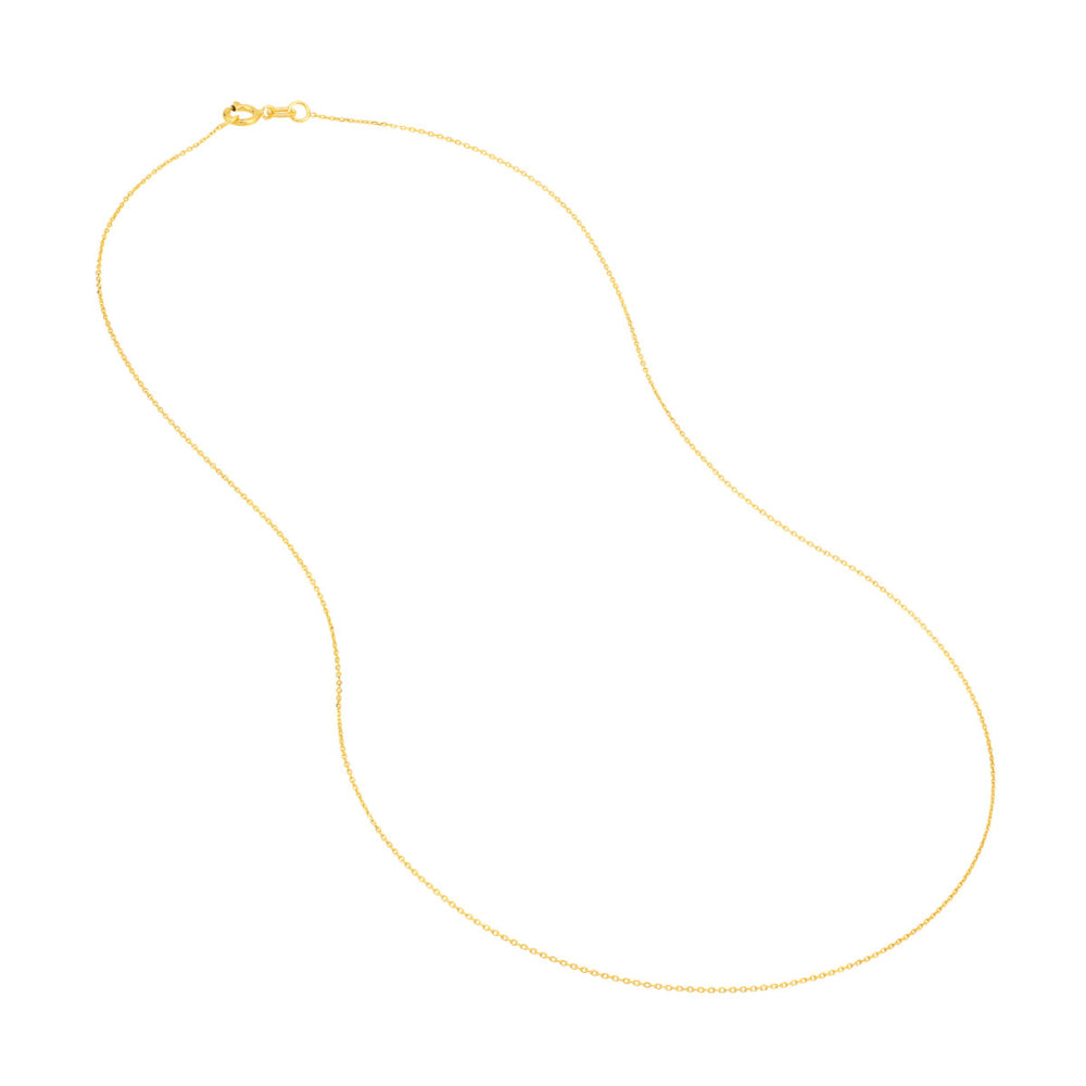 14k Gold Diamond-Cut Cable Chain, 20"