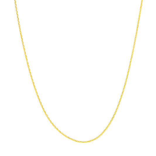 14k Gold Diamond-Cut Cable Chain, 20"